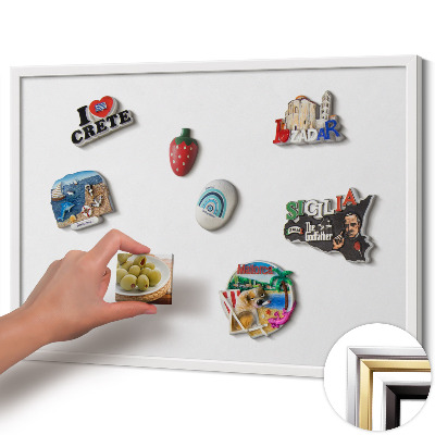 Magnettafel mit weißem Rahmen Farbe Weiß