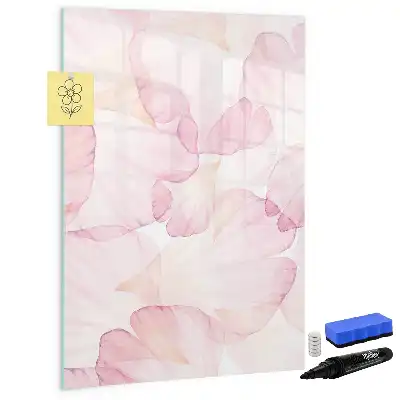 Beschreibbare Magnettafel mit Aquarell-Blütenblätter-Motiv