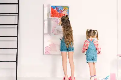 Beschreibbare Magnettafel mit Aquarell-Blütenblätter-Motiv