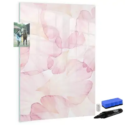 Beschreibbare Magnettafel mit Aquarell-Blütenblätter-Motiv