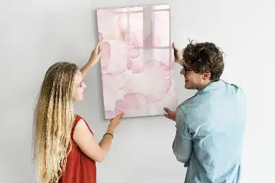 Beschreibbare Magnettafel mit Aquarell-Blütenblätter-Motiv