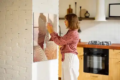 Magnettafel beschreibbar mit abstraktem Wellenmuster