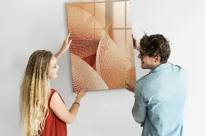 Magnettafel beschreibbar mit abstraktem Wellenmuster