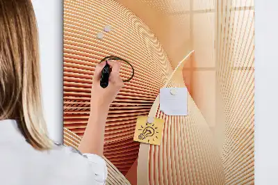 Magnettafel beschreibbar mit abstraktem Wellenmuster
