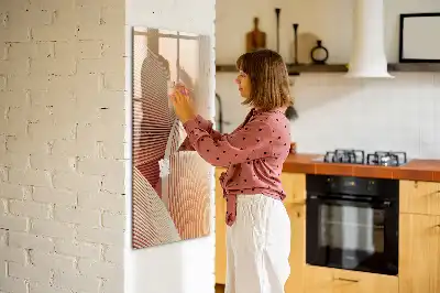 Magnettafel beschreibbar mit abstraktem Wellenmuster
