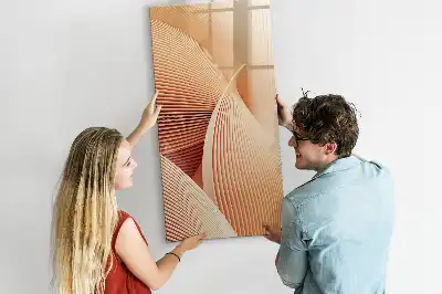 Magnettafel beschreibbar mit abstraktem Wellenmuster