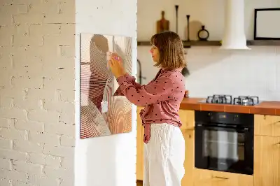Magnettafel beschreibbar mit abstraktem Wellenmuster