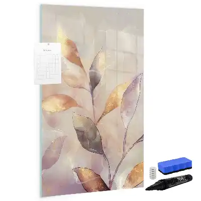 Magnettafel zum Schreiben mit Aquarell-Pflanzen Motiv
