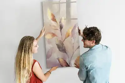 Magnettafel zum Schreiben mit Aquarell-Pflanzen Motiv