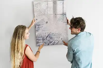 Magnettafel beschreibbar mit Palmenblätter-Motiv