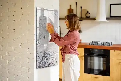 Magnettafel beschreibbar mit Palmenblätter-Motiv