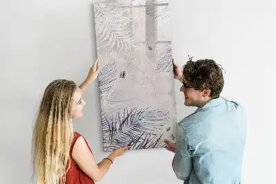 Magnettafel beschreibbar mit Palmenblätter-Motiv