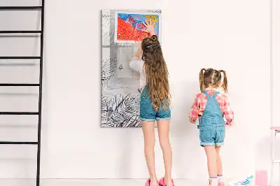 Magnettafel beschreibbar mit Palmenblätter-Motiv