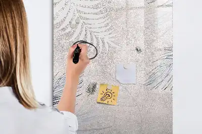 Magnettafel beschreibbar mit Palmenblätter-Motiv
