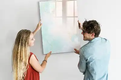 Magnettafel beschreibbar Abstraktion in Pastellfarben