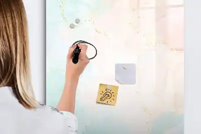 Magnettafel beschreibbar Abstraktion in Pastellfarben