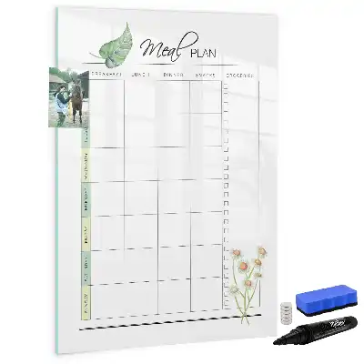 Speiseplan als Magnettafel zum Schreiben