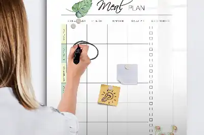 Speiseplan als Magnettafel zum Schreiben