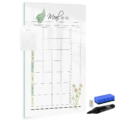 Speiseplan als Magnettafel zum Schreiben
