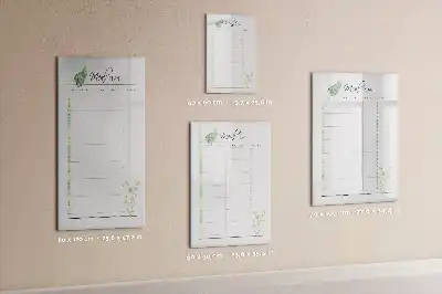 Speiseplan als Magnettafel zum Schreiben