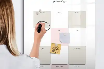 Jahresplaner beschreibbare Magnettafel