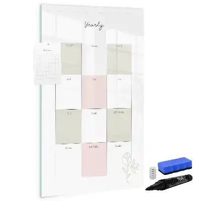 Jahresplaner beschreibbare Magnettafel