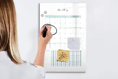 Monatsplaner magnetische Schreibtafel