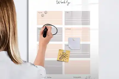Wochenplaner beschreibbare Magnettafel