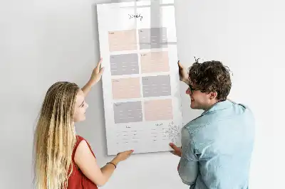 Wochenplaner beschreibbare Magnettafel