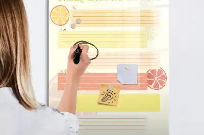 Menüplaner beschreibbare Magnettafel