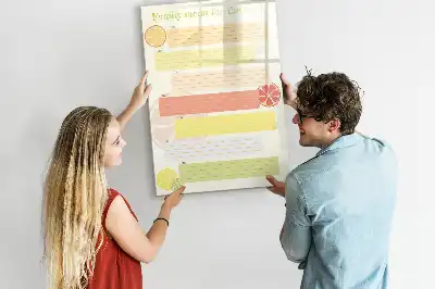 Menüplaner beschreibbare Magnettafel