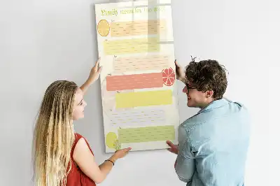 Menüplaner beschreibbare Magnettafel
