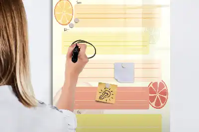 Menüplaner beschreibbare Magnettafel