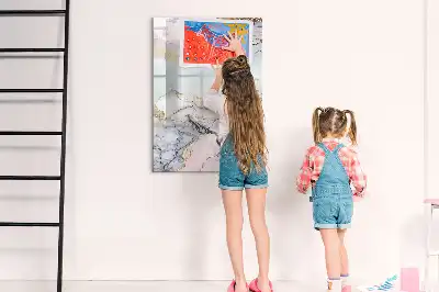 Magnettafel beschreibbar in Marmor-Optik