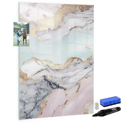 Magnettafel beschreibbar in Marmor-Optik