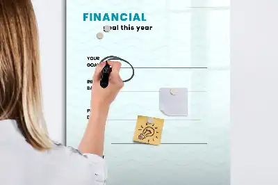 Magnettafel zum Schreiben Finanzplaner