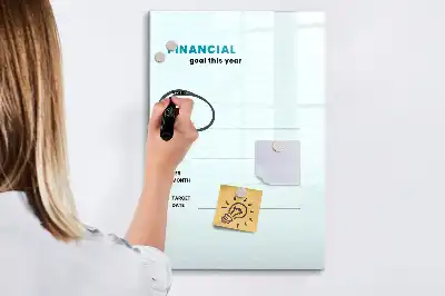 Magnettafel zum Schreiben Finanzplaner