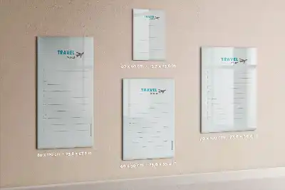 Reiseplaner als beschreibbare Magnettafel