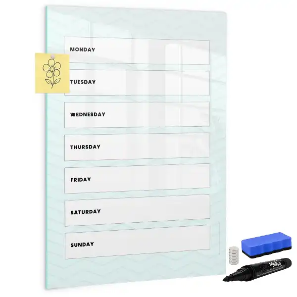 Wochenplaner beschreibbare Magnettafel