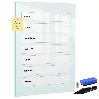 Wochenplaner beschreibbare Magnettafel