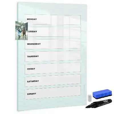 Wochenplaner beschreibbare Magnettafel