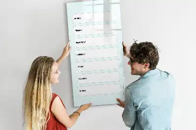 Wochenplaner beschreibbare Magnettafel