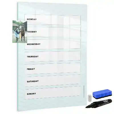 Wochenplaner beschreibbare Magnettafel