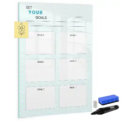 Magnettafel als Zielplaner zum Schreiben