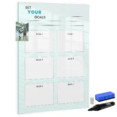 Magnettafel als Zielplaner zum Schreiben