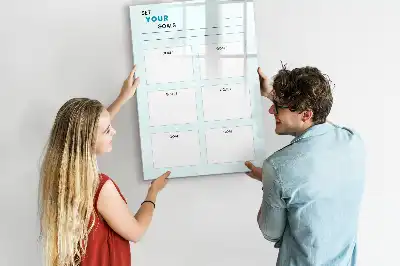 Magnettafel als Zielplaner zum Schreiben