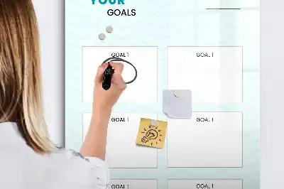 Magnettafel als Zielplaner zum Schreiben