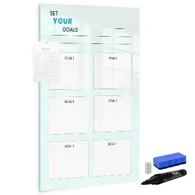Magnettafel als Zielplaner zum Schreiben