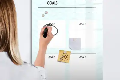 Magnettafel als Zielplaner zum Schreiben