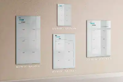 Magnettafel als Zielplaner zum Schreiben
